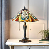 Elderford Medium Tiffany Table Lamp - Multicoloured