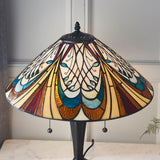 Elderford Medium Tiffany Table Lamp - Multicoloured