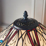 Elderford Medium Tiffany Table Lamp - Multicoloured