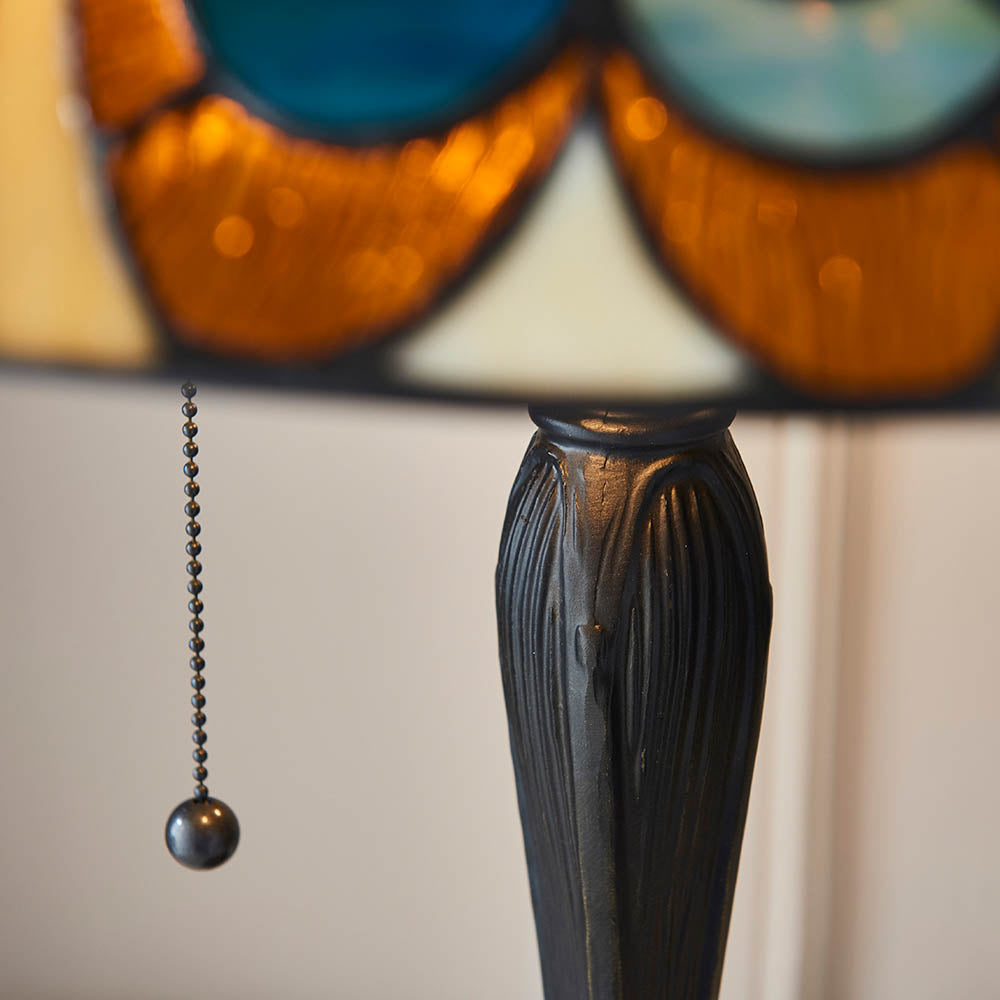 Elderford Medium Tiffany Table Lamp - Multicoloured