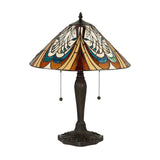 Elderford Medium Tiffany Table Lamp - Multicoloured