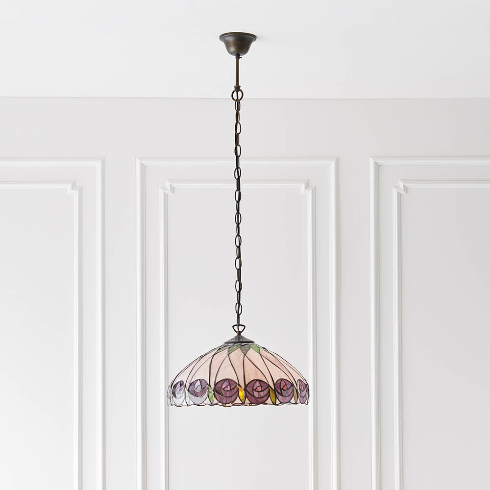 Pentleigh Medium Tiffany Pendant - Multicoloured