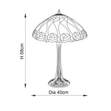 Pentleigh Medium Tiffany Table Lamp - Multicoloured