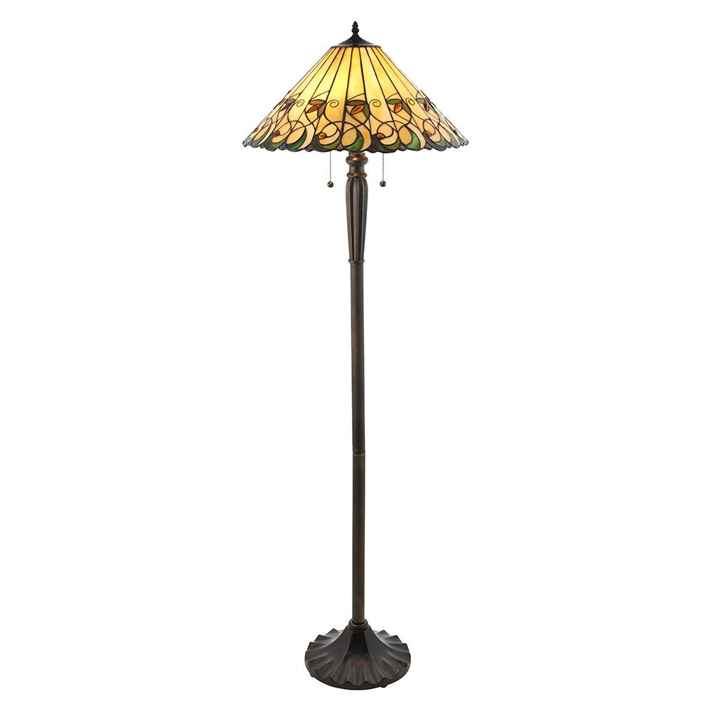 Larncombe Tiffany Floor Lamp - Multicoloured