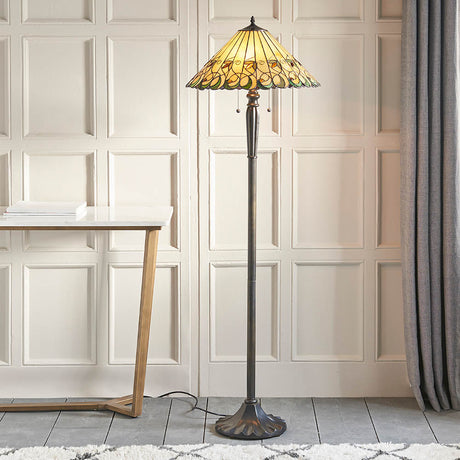 Larncombe Tiffany Floor Lamp - Multicoloured