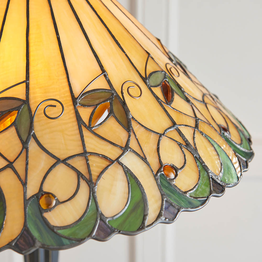 Larncombe Tiffany Floor Lamp - Multicoloured