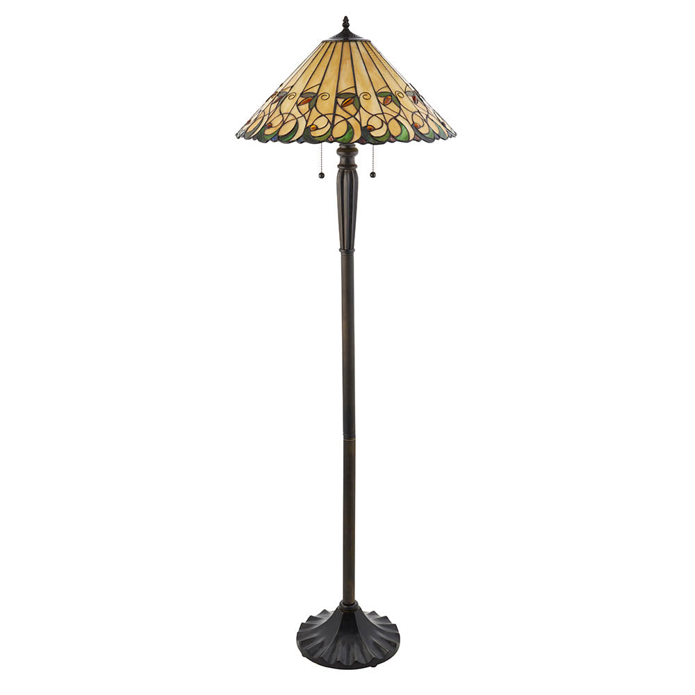 Larncombe Tiffany Floor Lamp - Multicoloured