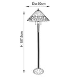 Larncombe Tiffany Floor Lamp - Multicoloured