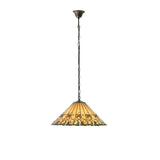 Larncombe Large 3 Light Tiffany Pendant - Multicoloured