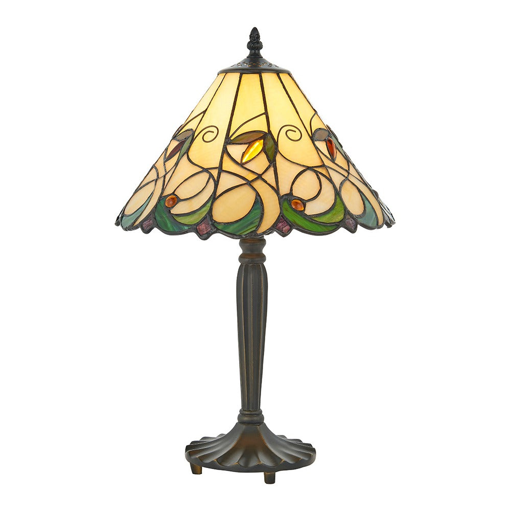 Larncombe Small Tiffany Table Lamp - Multicoloured