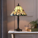 Larncombe Small Tiffany Table Lamp - Multicoloured