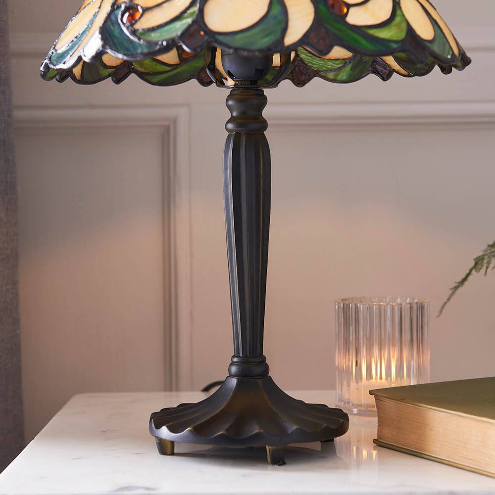 Larncombe Small Tiffany Table Lamp - Multicoloured