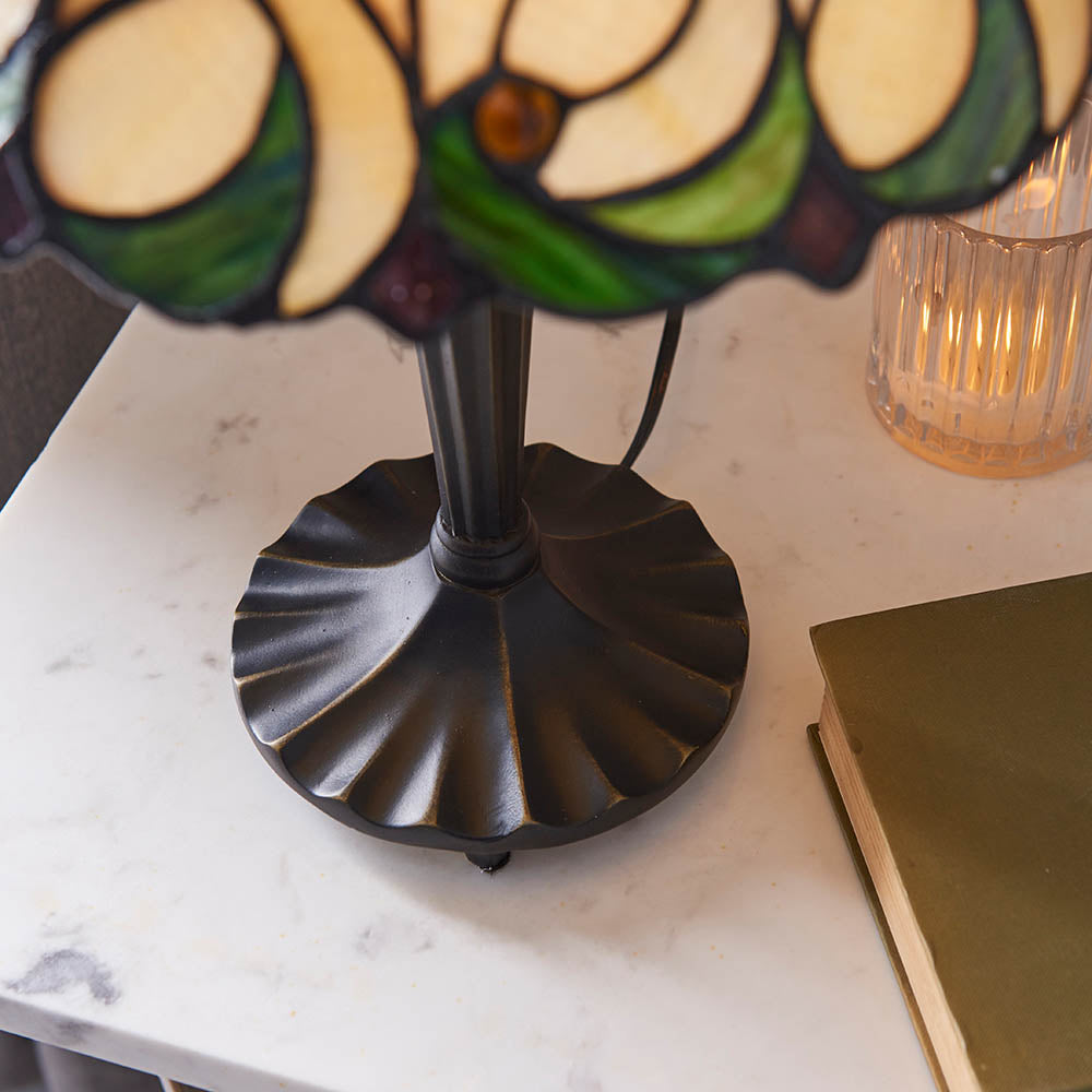 Larncombe Small Tiffany Table Lamp - Multicoloured