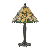 Larncombe Small Tiffany Table Lamp - Multicoloured