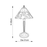 Larncombe Small Tiffany Table Lamp - Multicoloured