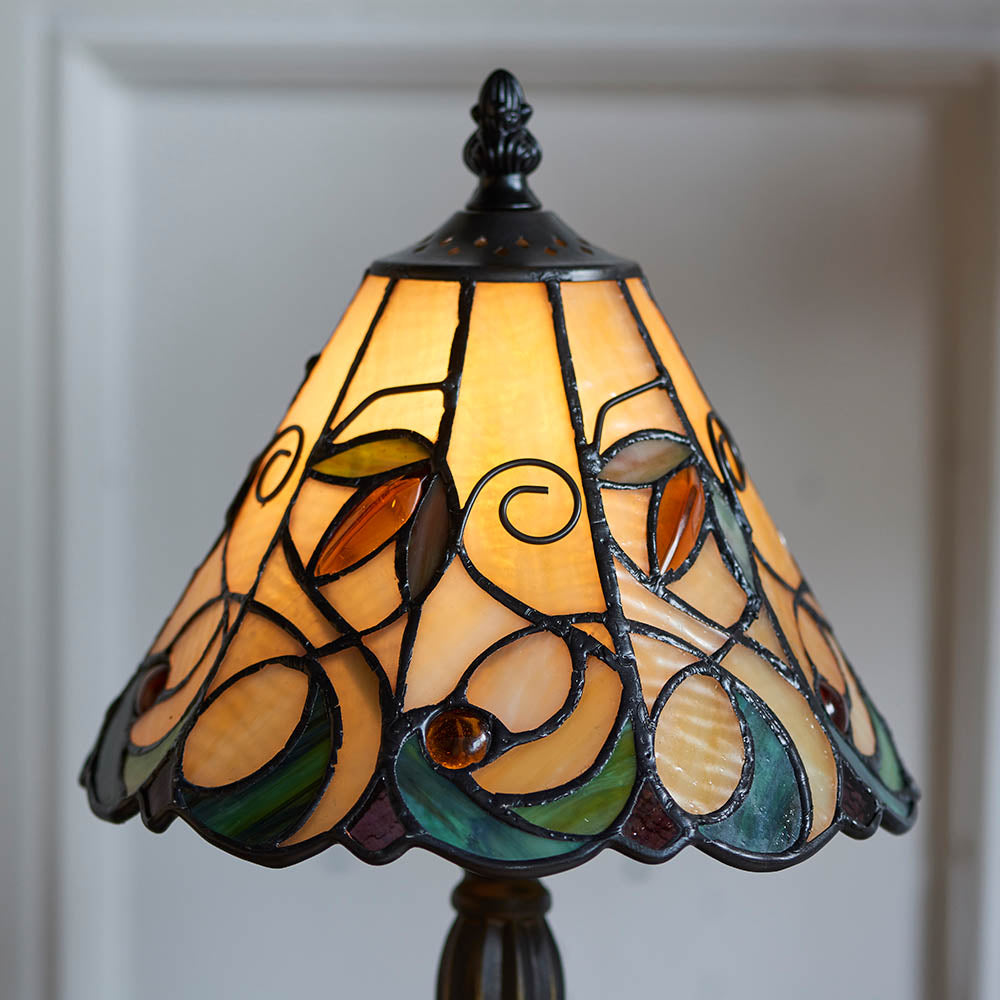 Larncombe Mini Tiffany Table Lamp - Multicoloured