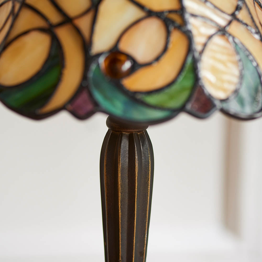Larncombe Mini Tiffany Table Lamp - Multicoloured
