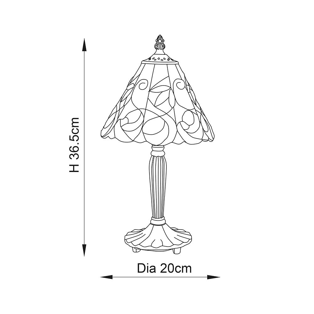 Larncombe Mini Tiffany Table Lamp - Multicoloured