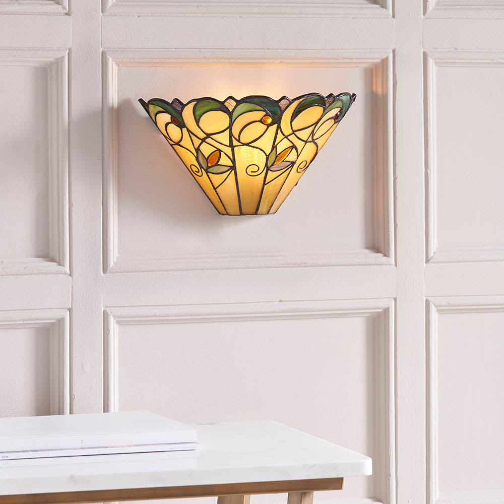 Larncombe Tiffany Wall Light - Multicoloured