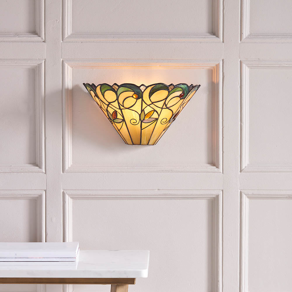 Larncombe Tiffany Wall Light - Multicoloured