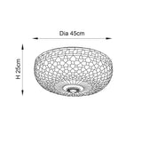 Ravenstead Large 2 Light Tiffany Flush Ceiling Light - Multicoloured