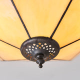 Willowmere Large 2 Light Tiffany Flush Ceiling Light - Multicoloured