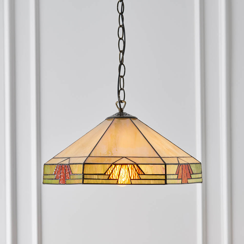 Willowmere Medium Tiffany Pendant - Multicoloured