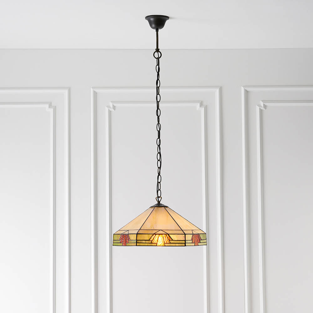 Willowmere Medium Tiffany Pendant - Multicoloured
