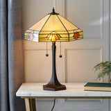 Willowmere Medium Tiffany Table Lamp - Multicoloured