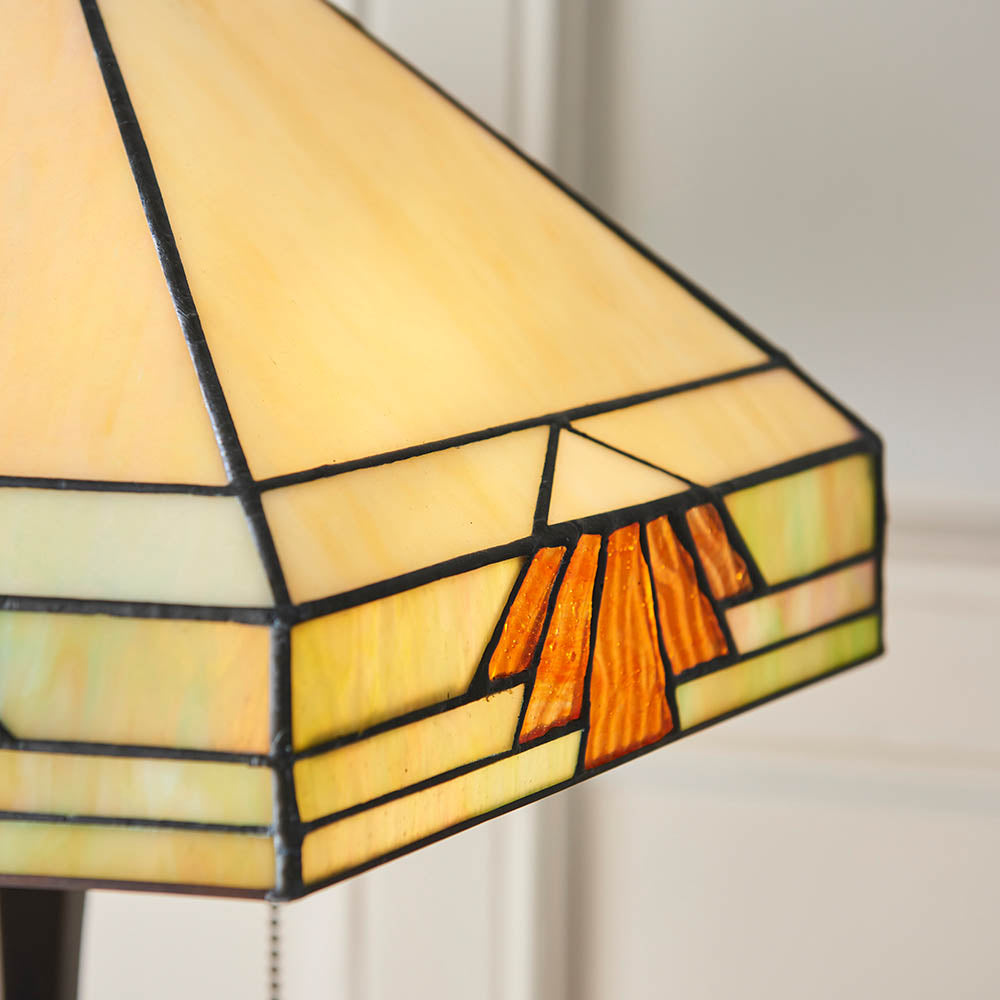 Willowmere Medium Tiffany Table Lamp - Multicoloured
