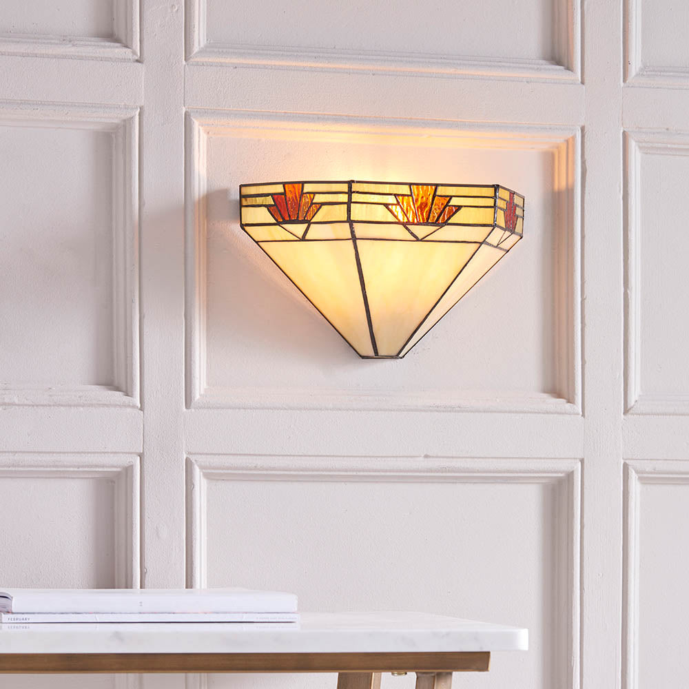 Willowmere Tiffany Wall Light - Multicoloured