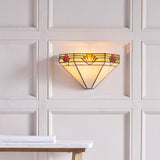 Willowmere Tiffany Wall Light - Multicoloured