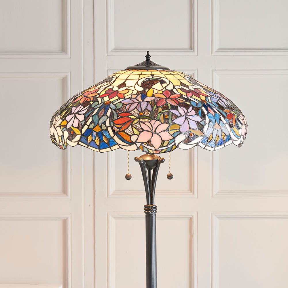 Sedgehurst Tiffany Floor Lamp - Multicoloured