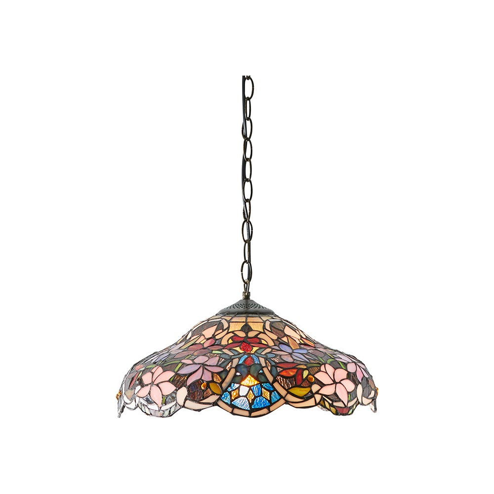 Sedgehurst Medium Tiffany Pendant - Multicoloured