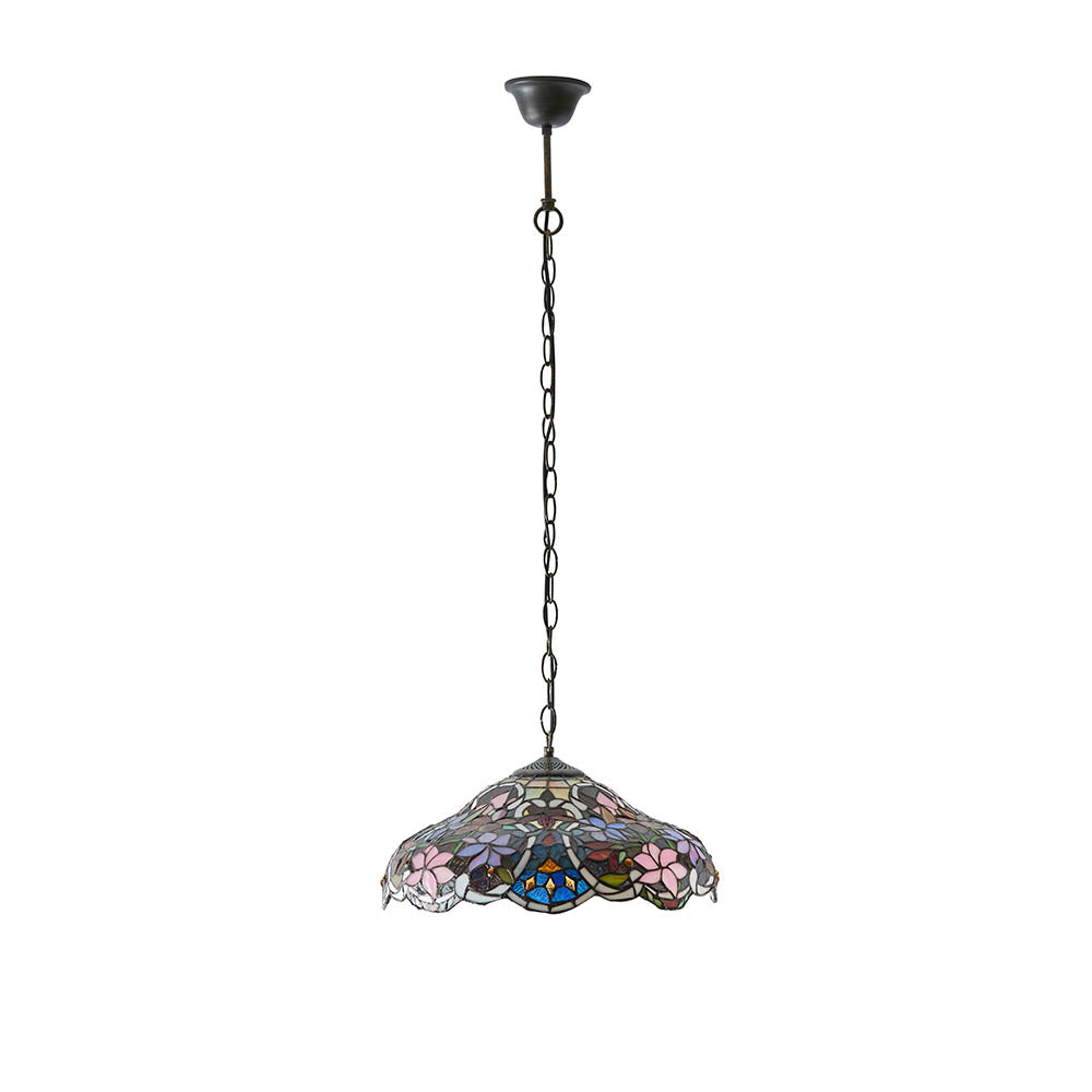 Sedgehurst Medium Tiffany Pendant - Multicoloured