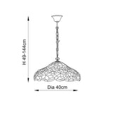 Sedgehurst Medium Tiffany Pendant - Multicoloured