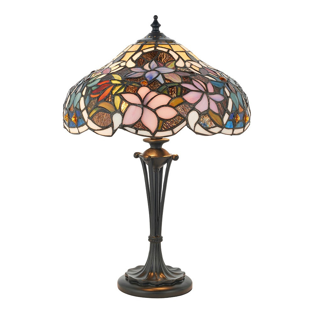 Sedgehurst Small Tiffany Table Lamp - Multicoloured