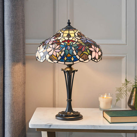 Sedgehurst Small Tiffany Table Lamp - Multicoloured