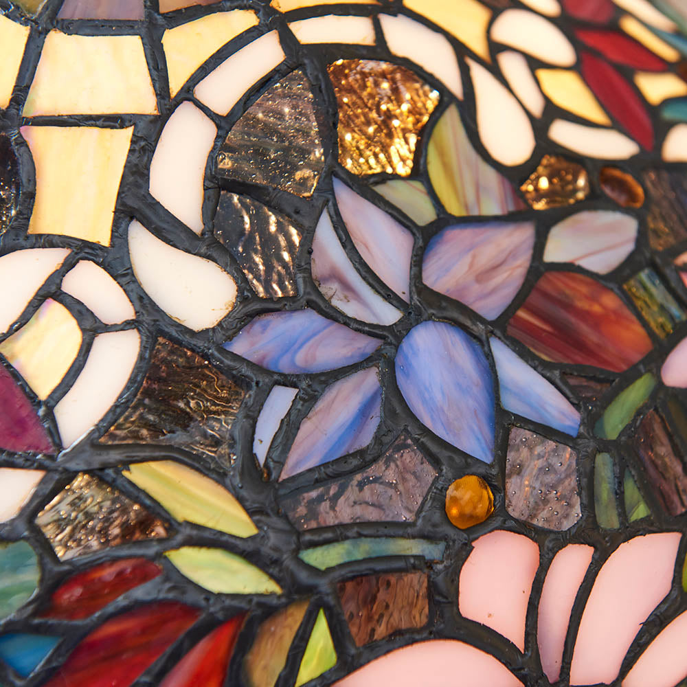 Sedgehurst Small Tiffany Table Lamp - Multicoloured