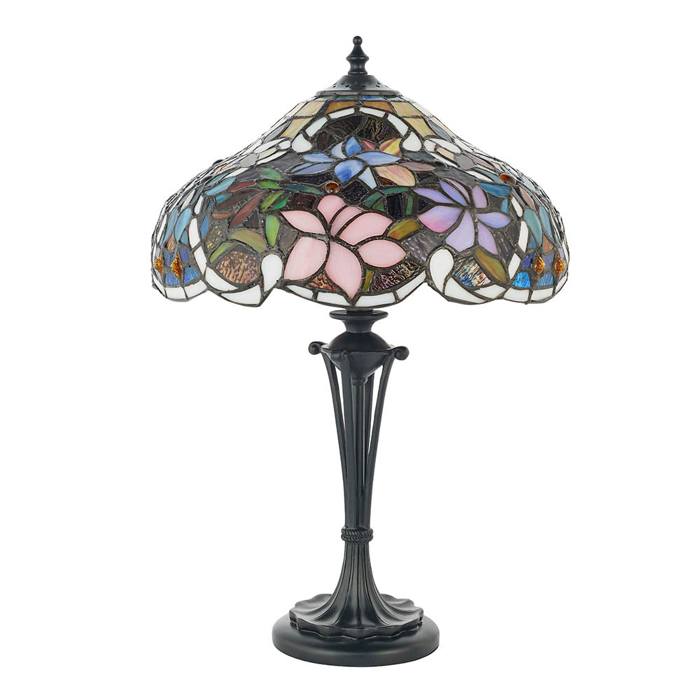 Sedgehurst Small Tiffany Table Lamp - Multicoloured