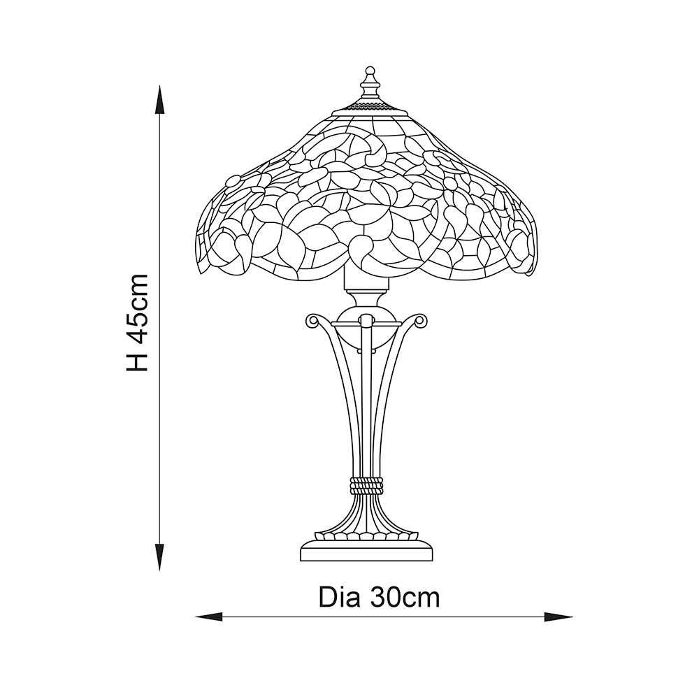 Sedgehurst Small Tiffany Table Lamp - Multicoloured