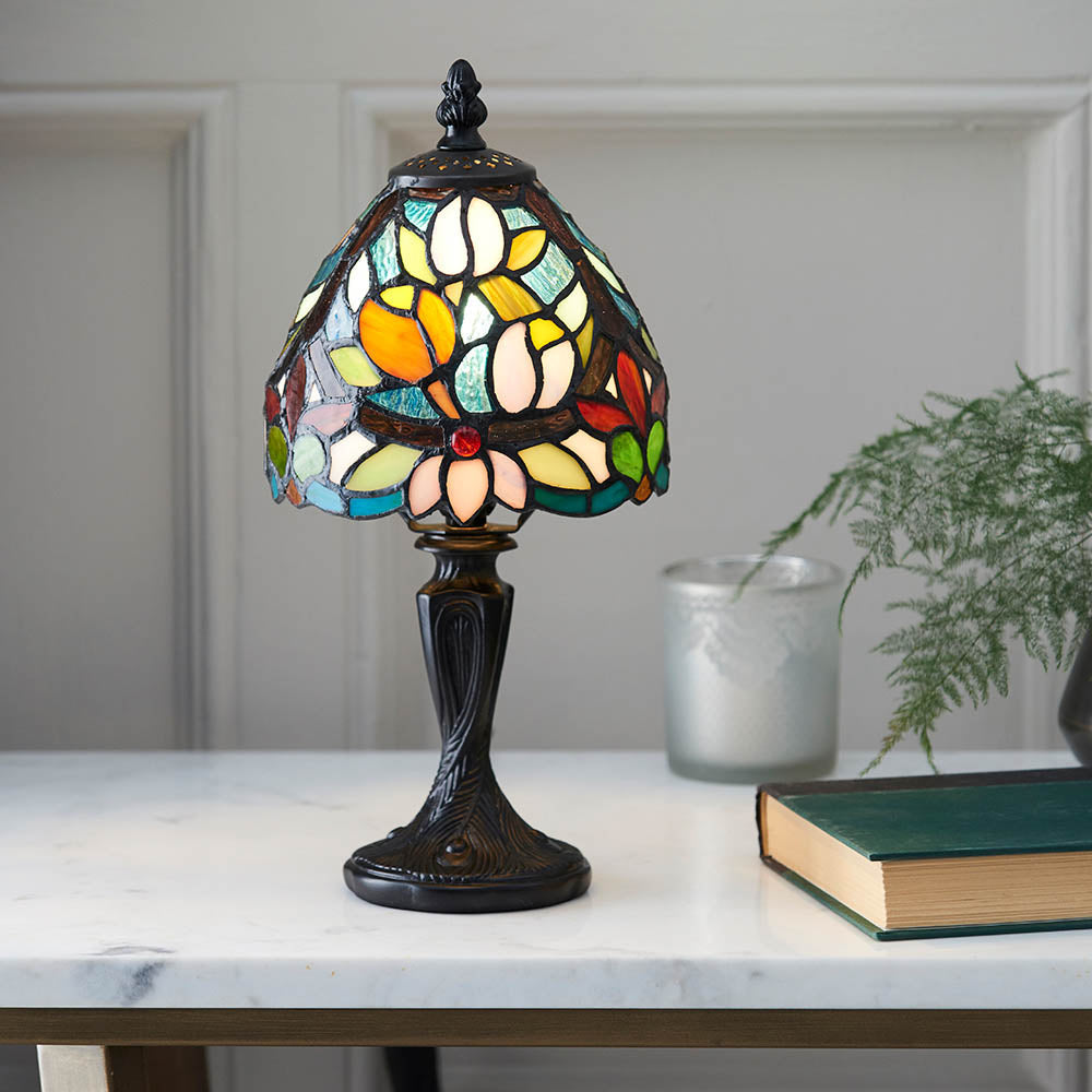 Fellmoor Mini Tiffany Table Lamp - Multicoloured