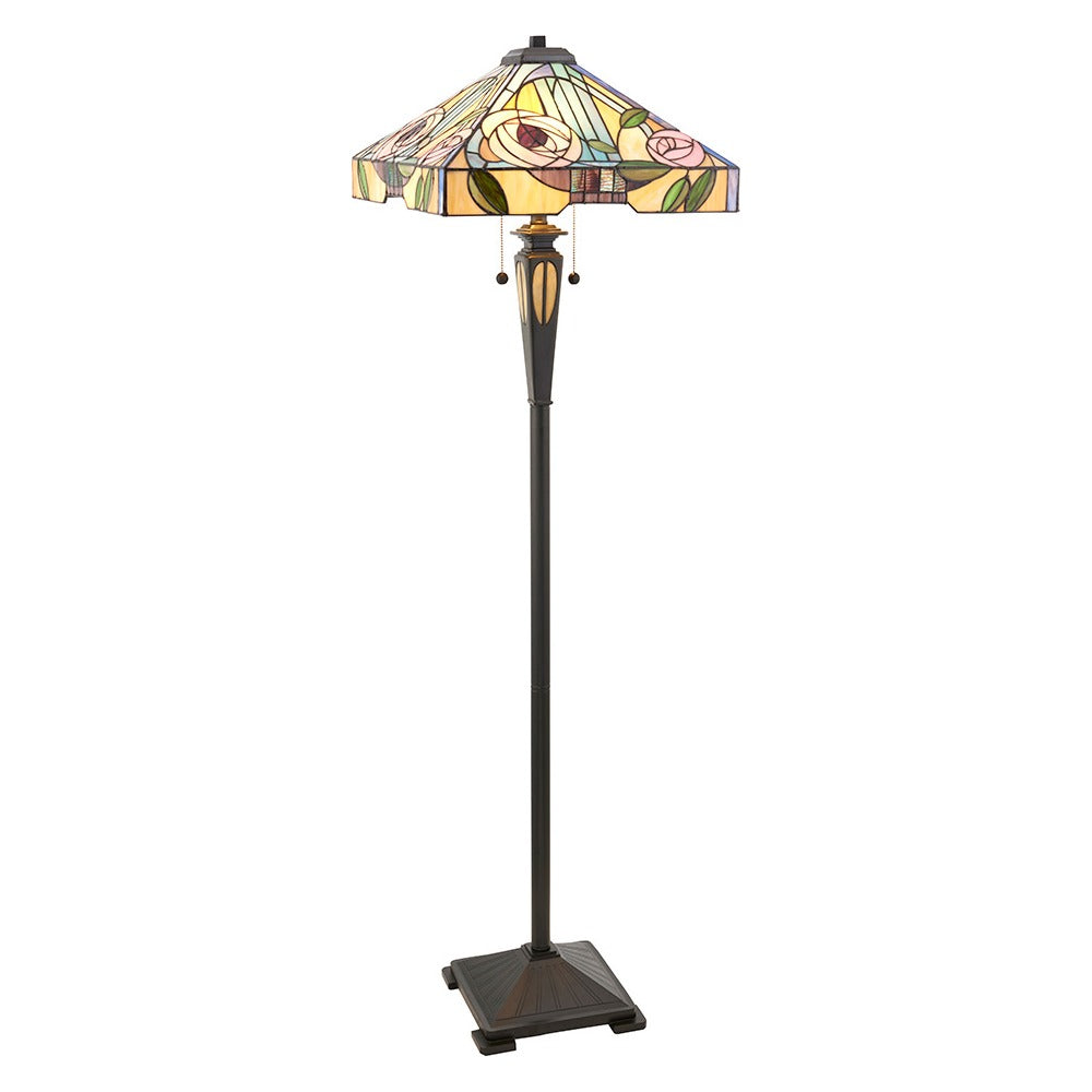 Thornmere Tiffany Floor Lamp - Multicoloured