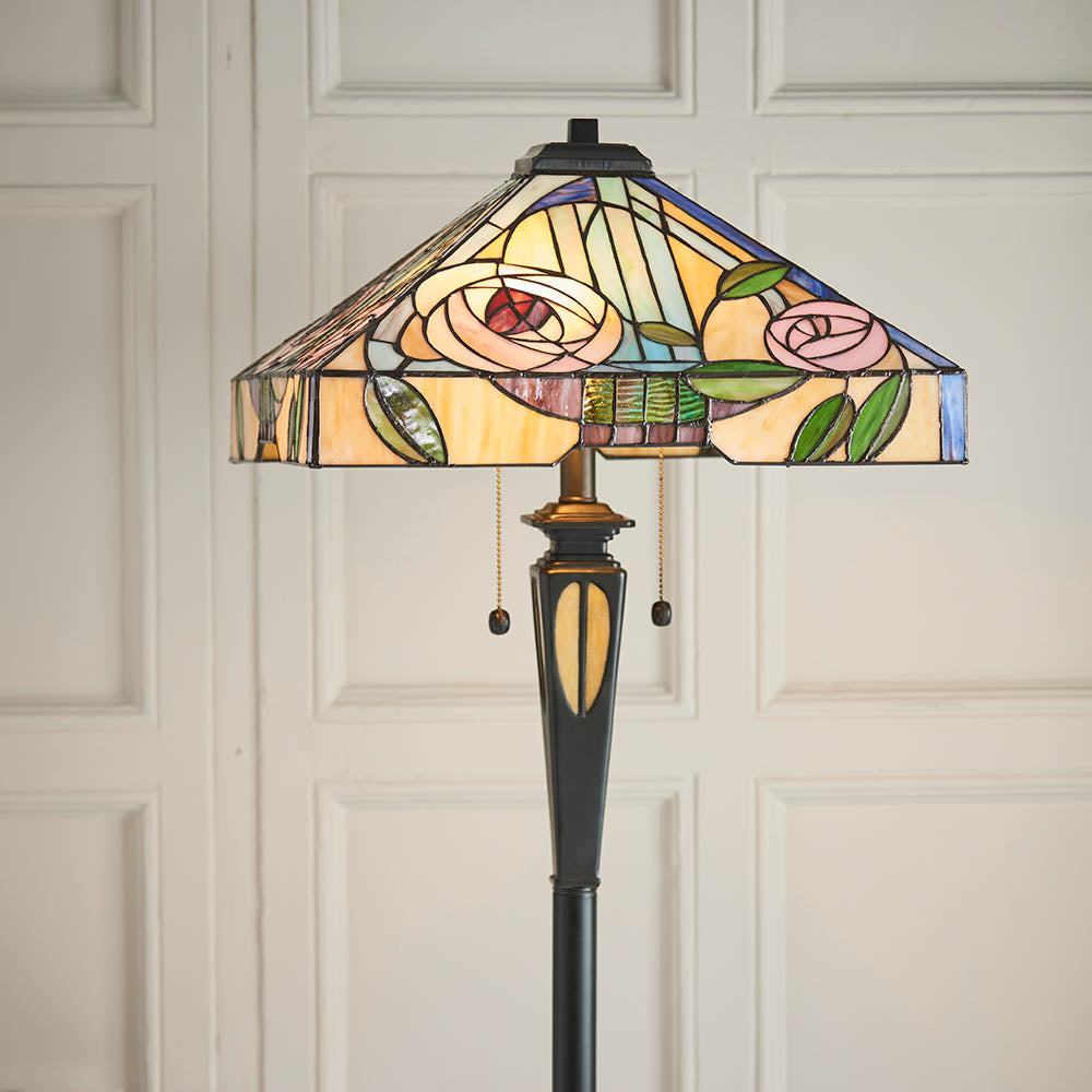 Thornmere Tiffany Floor Lamp - Multicoloured