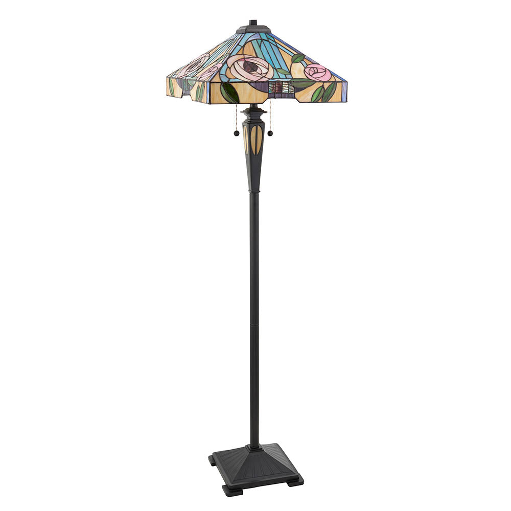Thornmere Tiffany Floor Lamp - Multicoloured