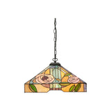 Thornmere Large 3 Light Tiffany Pendant - Multicoloured
