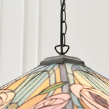 Thornmere Large 3 Light Tiffany Pendant - Multicoloured
