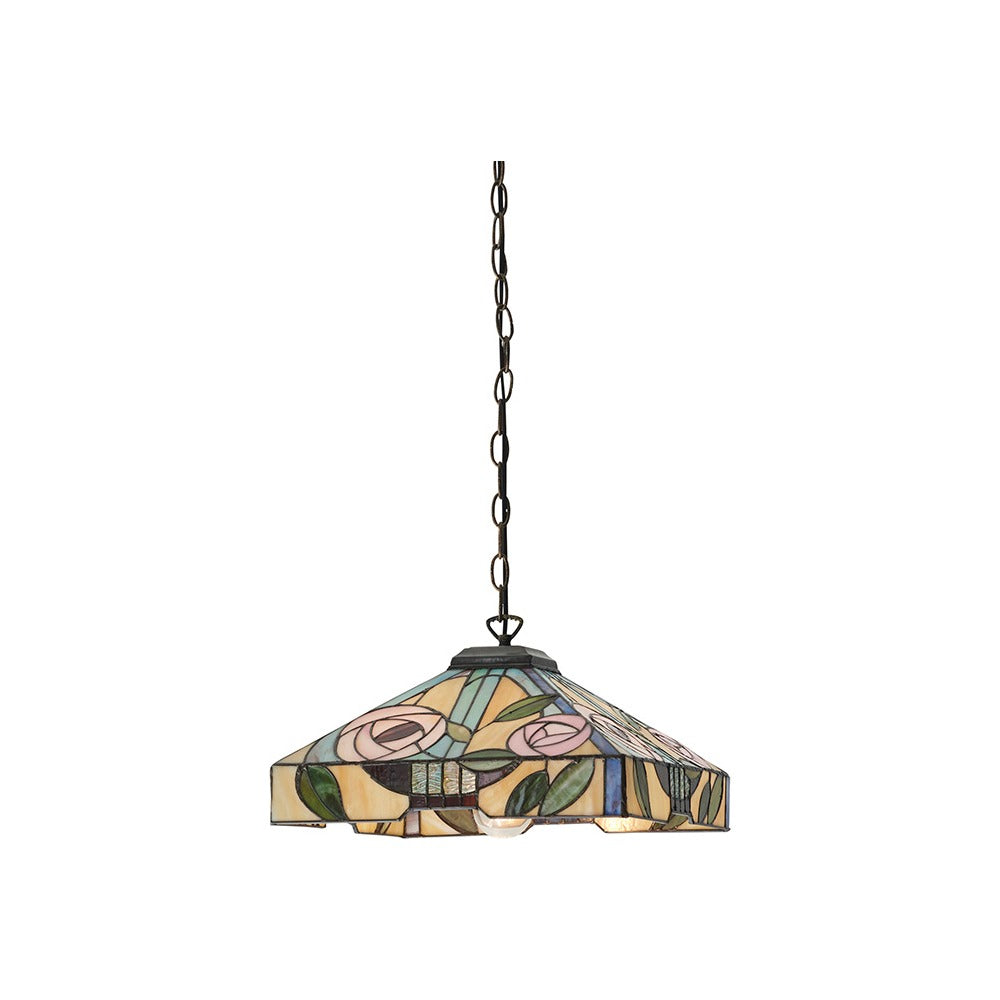 Thornmere Medium Tiffany Pendant - Multicoloured