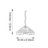 Thornmere Medium Tiffany Pendant - Multicoloured