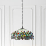 Alderworth Large 3 Light Tiffany Pendant - Blue